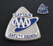  AAA Red Lieutenant School Safety Patrol Badge 