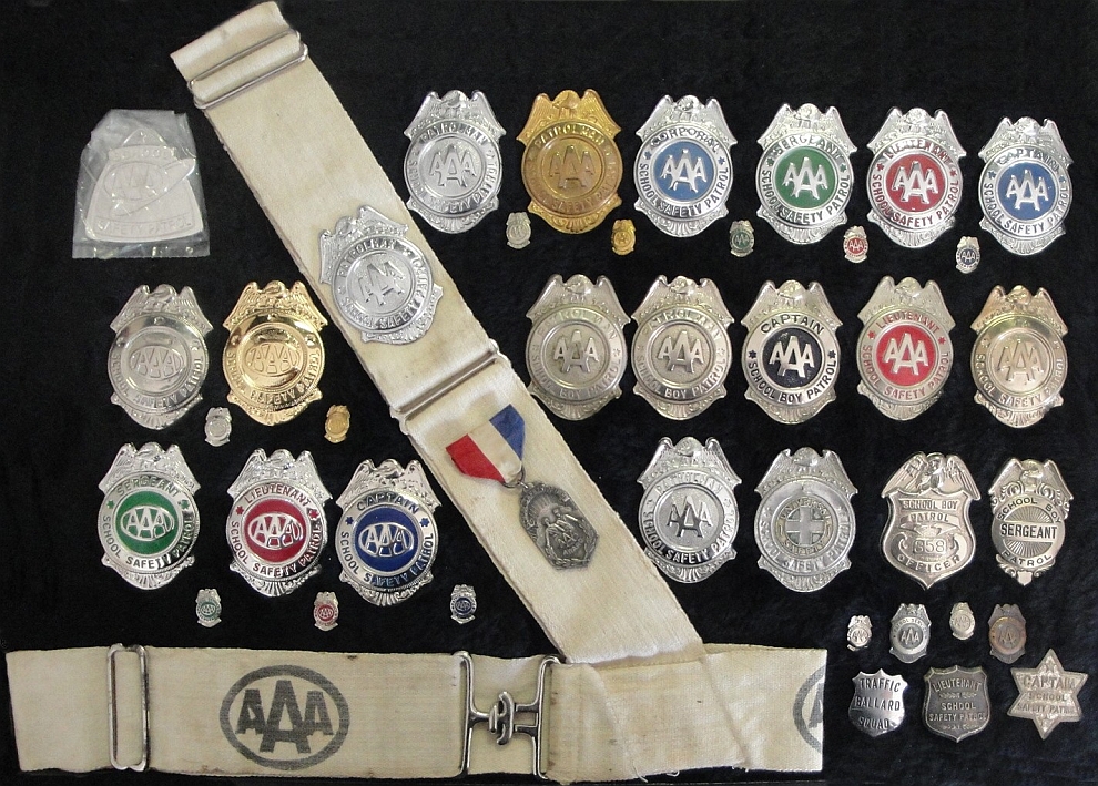  AAA Red Lieutenant School Safety Patrol Badge 